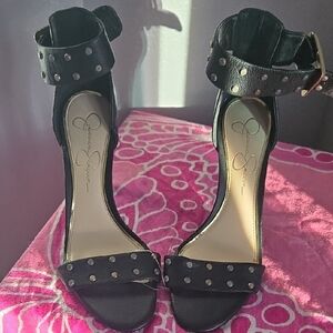 Jessica Simpson Black Studded Heels